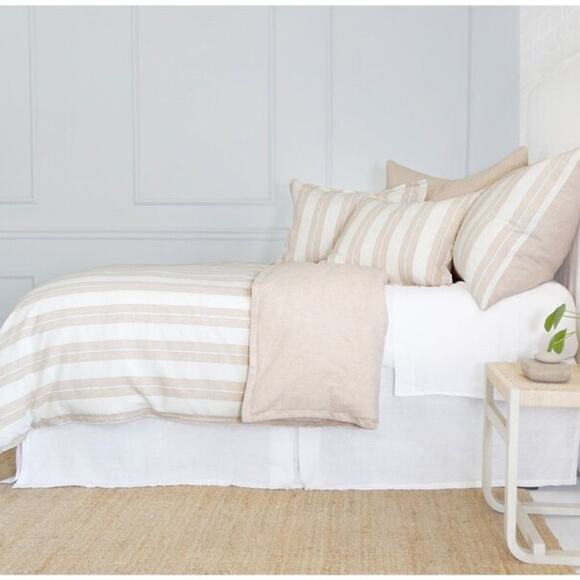Pom Pom at Home Striped Linen Blend Duvet Cover King Carter - Picture 4 of 7